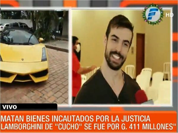 El Lamborghini de Reinaldo Cabaña fue subastado por G. 411 millones