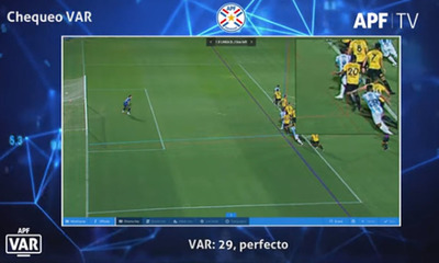 El off side milimétrico que detectó Éber Aquino – Prensa 5