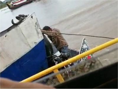 Accidente con suerte en el río Paraguay