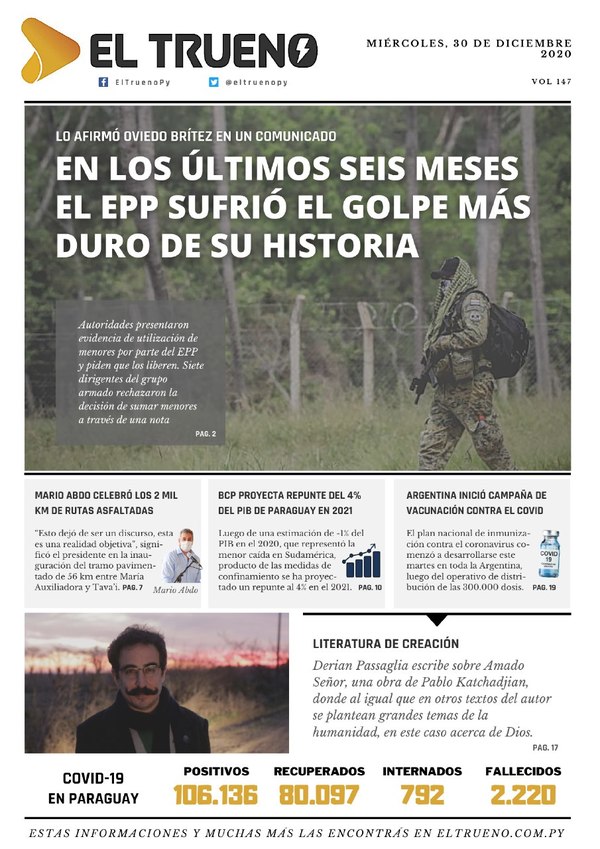 E-paper 30 de Diciembre 2020 - El Trueno