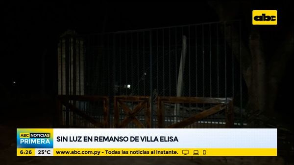 Sin luz en Remanso, Villa Elisa - ABC Noticias - ABC Color