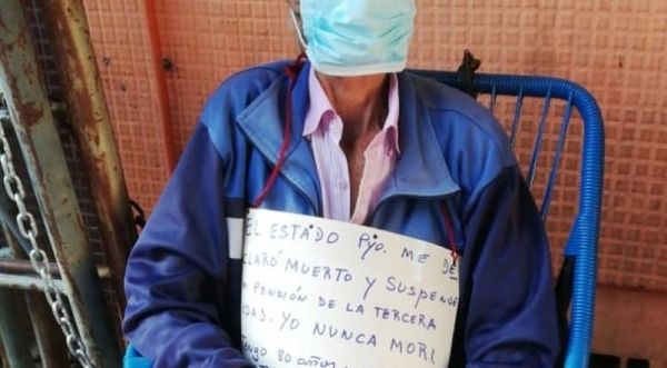 Anciano dejó de recibir pensión porque lo declararon muerto