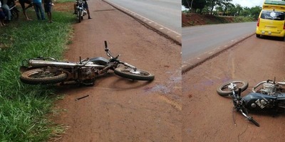 MOTOCICLISTA SUFRE ACCIDENTE EN RUTA N° 6 EN TOMAS R. PEREIRA.
