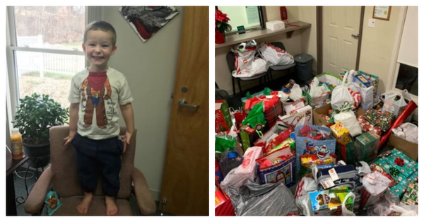 Un niño de tres años fue abandonado junto a su perro en un cementerio y la gente llenó de regalos la comisaría que lo acogió - C9N