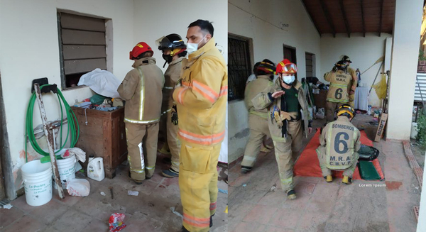 BOMBEROS RESCATAN A JOVEN QUE QUEDÓ ATRAPADO EN UNA VENTANA