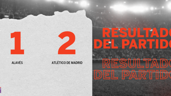 A Atlético de Madrid le alcanzó con un gol para vencer por 2 a 1 a Alavés