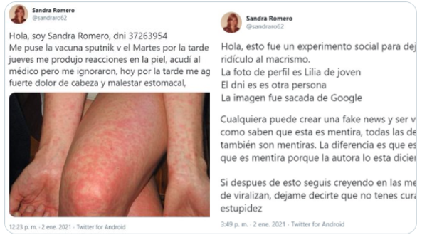 Crónica / Dijo que vacuna contra el virus vai le hizo mal y armó un guyryry