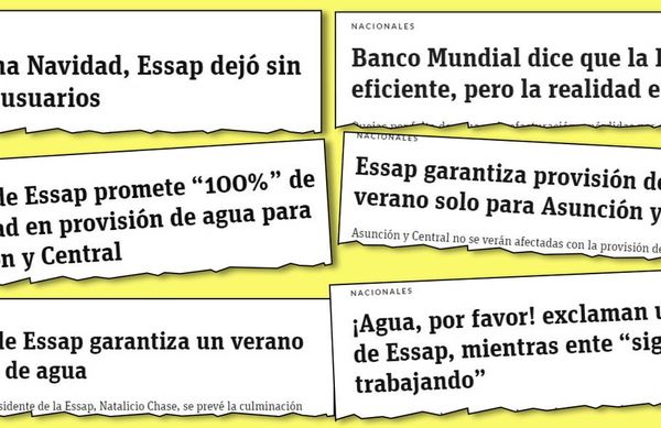 Usuarios recibieron el año sin agua gracias a  Essap - Nacionales - ABC Color