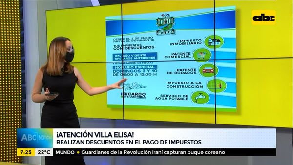 Villa Elisa y Asunción ofrecen descuentos a sus contribuyentes - ABC Noticias - ABC Color