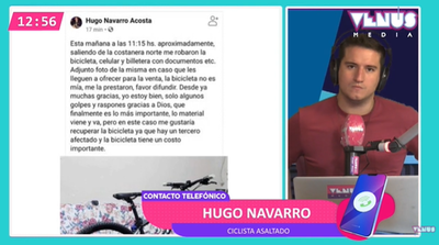Asalto a ciclista en Costanera Norte