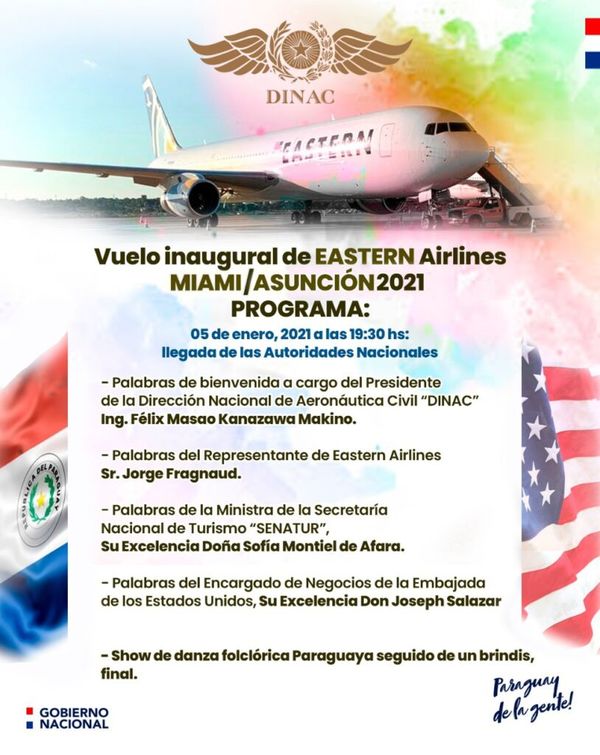 Reactivan hoy vuelos directos entre Asunción y Miami