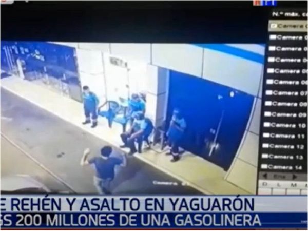 Millonario robo a gasolinera con toma de rehén en Yaguarón