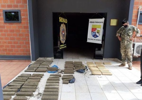 Hallaron una importante carga de marihuana a orillas del río Paraná