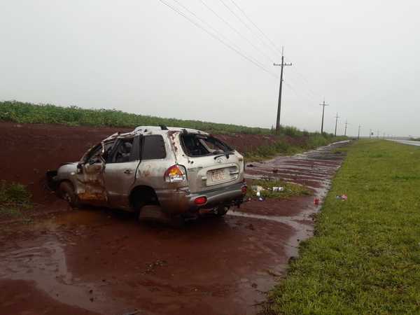 Percance rutero debido a la intensa LLUVIA