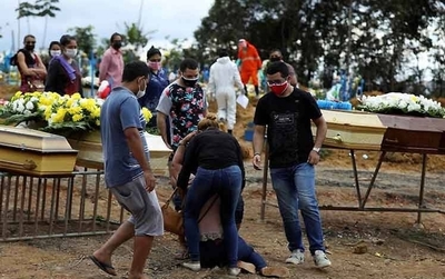HOY / Brasil vuelve a registrar más de un millar de muertes diarias por COVID-19