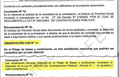 Contraloría confirma que compra de software de IPS estaba direccionada - Nacionales - ABC Color