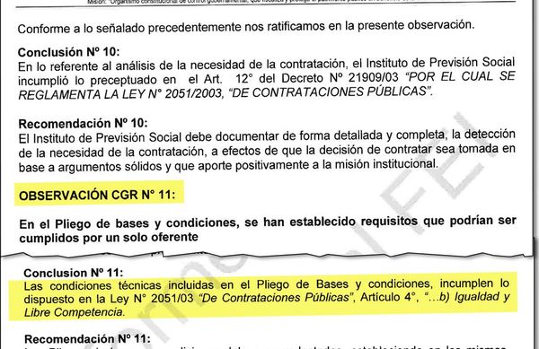 Contraloría confirma que compra de software de IPS estaba direccionada - Nacionales - ABC Color