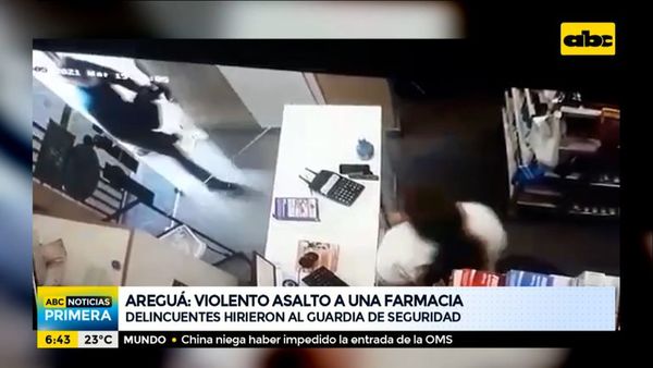 Violento asalto a una farmacia de Areguá - ABC Noticias - ABC Color