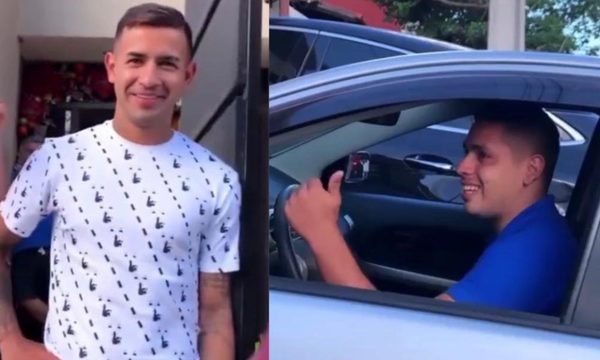 El “Rey Mago” Derlis González sorprendió a su primo con un auto 0Km