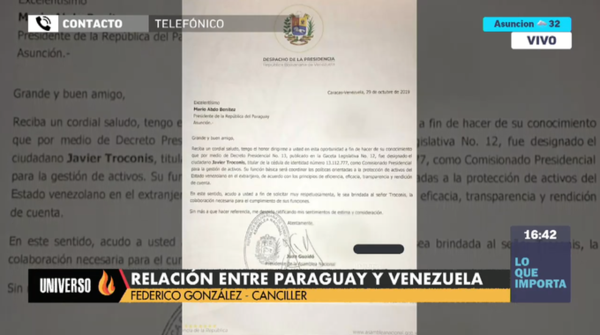 HOY / Federico González, Ministro de Relaciones Exteriores, sobre la deuda de Petropar con PDVSA