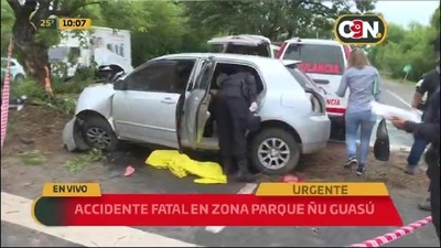 Conductora pierde la vida en accidente en zona de Ñu Guasú - C9N