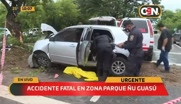 Joven muere tras chocar contra un árbol en la Autopista