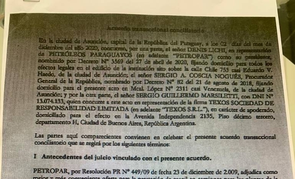 HOY / Juez anuló acuerdo entre Petropar y Texos Oil
