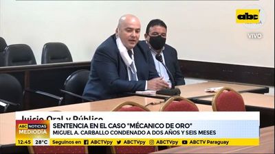 Condenan a dos años y medio de prisión al “Mecánico de Oro” - ABC Noticias - ABC Color