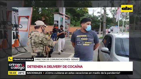 Detienen a delivery de cocaína - Crimen y castigo - ABC Color