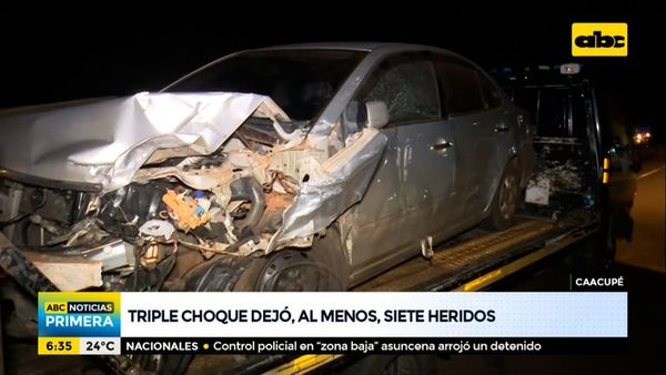 Triple choque en Caacupé dejó, al menos, 7 heridos - ABC Noticias - ABC Color