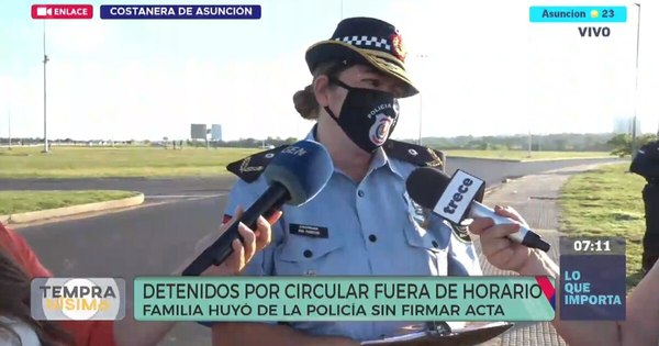 La Nación / Demorados por circular fuera de horario se negaron a firmar acta