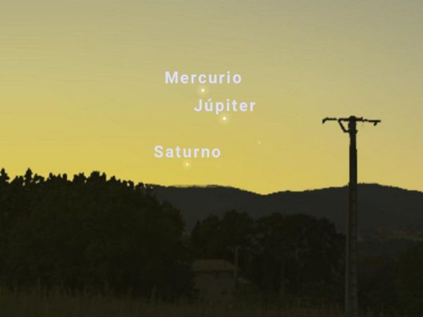 Júpiter, Saturno y Mercurio formarán un triángulo el domingo