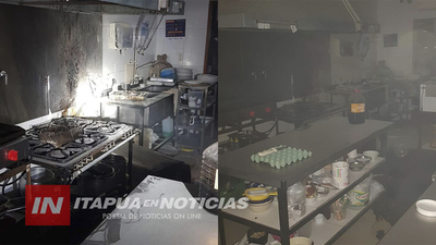 PRINCIPIO DE INCENDIO EN UN LOCAL GASTRONÓMICO EN ENCARNACIÓN