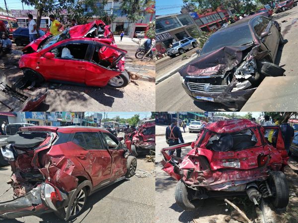 Camión pierde el control y embiste a varios vehículos en Asunción