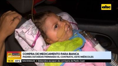 Medicamento para Bianca: padres firmarán el contrato este miércoles - ABC Noticias - ABC Color