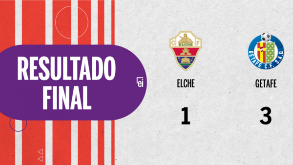 Getafe goleó a Elche en su casa por 3 a 1