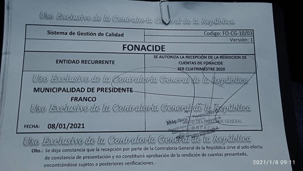 Roque Godoy remite rendición de cuentas a la Contraloría – Diario TNPRESS