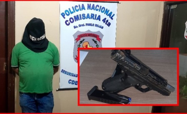 Realizaba disparos al aire bajo efectos del alcohol en una plaza