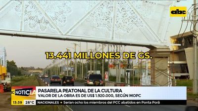 “Pasarela peatonal de la cultura” cuesta casi US$ 2 millones - ABC Noticias - ABC Color