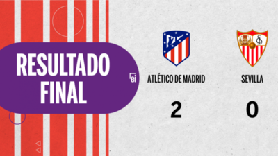 En su casa, Atlético de Madrid venció a Sevilla por 2 a 0