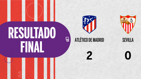 En su casa, Atlético de Madrid venció a Sevilla por 2 a 0