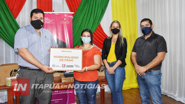 MUNICIPALIDAD DE FRAM RECIBIÓ COMPUTADORAS CON INTERNET, DE LA MANO DE LA GOBERNACIÓN.