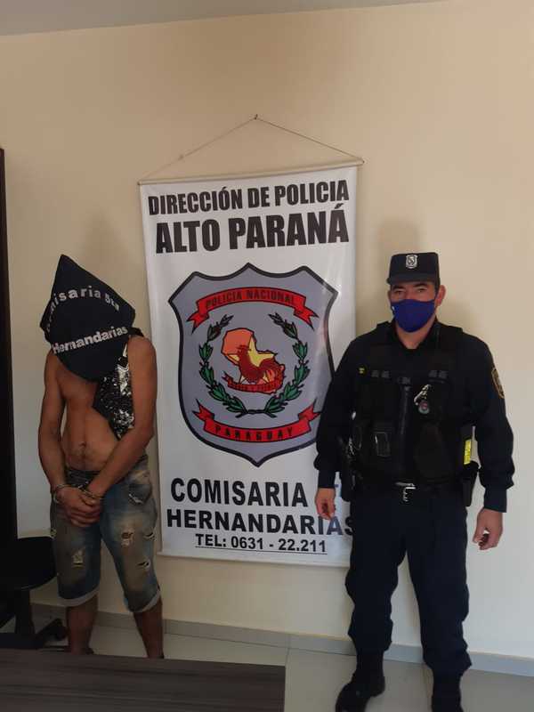 Adicto es detenido tras agredir a su madre y hermana, y destruir objetos de la casa