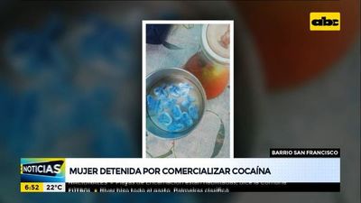 Mujer detenida por comercializar cocaína en el barrio San Francisco - ABC Noticias - ABC Color