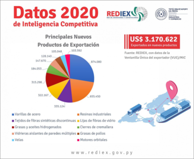 Paraguay exportó diez nuevos tipos de productos en el 2020 | .::Agencia IP::.