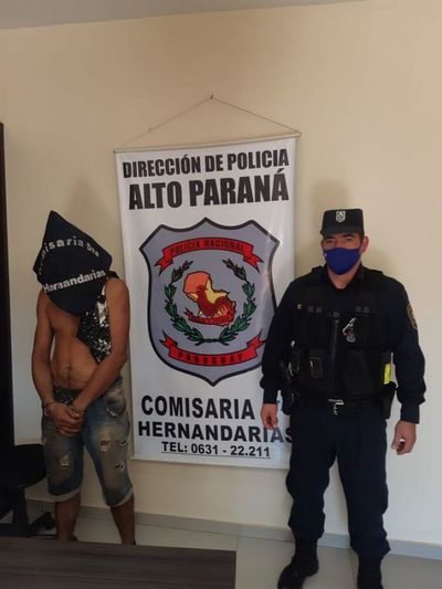 Adicto es detenido tras agredir a su madre y hermana, y destruir objetos de la casa en Hernandarias