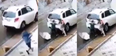 Crónica / (VIDEO) Intentaron asaltar a una jueza al salir del cajero