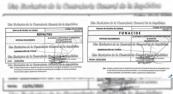 GOBERNACIÓN DE ITAPÚA PRESENTÓ RENDICIÓN DE CUENTAS DE ROYALTIES Y FONACIDE.