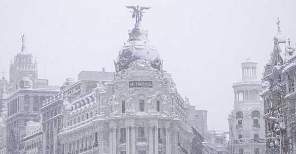 La impresionante imagen de Madrid cubierta de nieve tomada desde el espacio - C9N