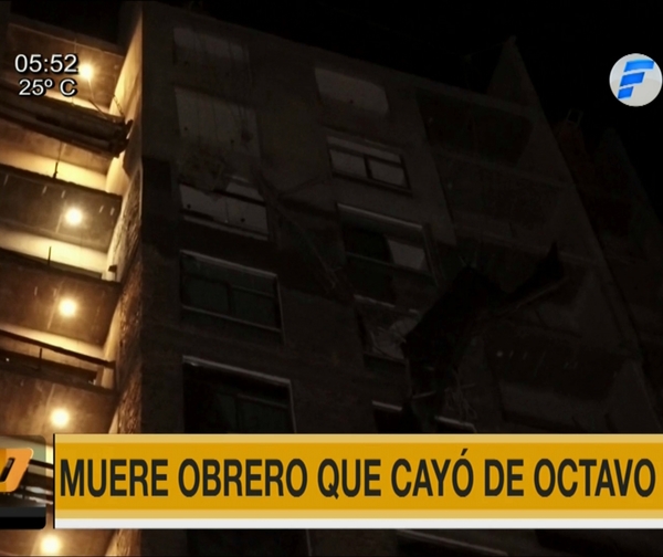 Obrero muere tras caer del octavo piso